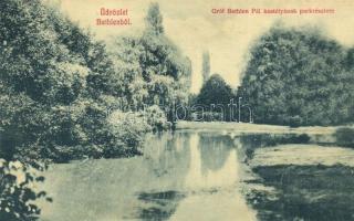 Bethlen, Beclean; Gróf Bethlen Pál kastély parkja. W. L. 1901. / castle park (EK)