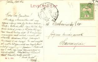 Bethlen, Beclean; Gróf Bethlen Pál kastély parkja. W. L. 1901. / castle park (EK)