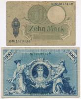 Német Birodalom 1906. 10M + 1908. 100M T:III-,III
German Empire 1906. 10 Mark + 1908. 100 Mark C:VG...