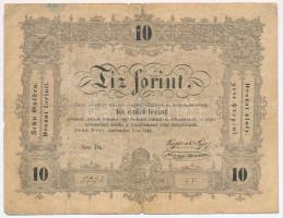1848. 10Ft Kossuth Bankó T:III-,IV Adamo G111