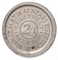 Bogár Lívia (1957-) 1987. "MÉE-Keszthely / III. Numizmatikai Nyári Egyetem" jelzett Ag eml...