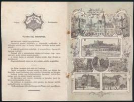 cca 1900 Pozsony, Wendler Gusztáv Sütöde, kihajtható színes reklámlap