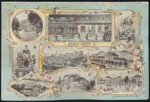 cca 1900 Pozsony, Wendler Gusztáv Sütöde, kihajtható színes reklámlap