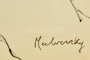 Medveczky jelzéssel: Férfi babérkoszorúval. Vegyes technika, papír, 29×20 cm