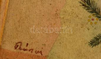 Rónai jelzéssel: Kancsó. Vegyes technika, papír, üvegezett keretben, 23×18 cm