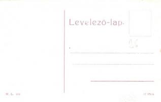 Arad, Andrássy tér, Minorita templom, Geller I., Hoffmann üzlete, kerékpár. W. L. 910. / square, chu...