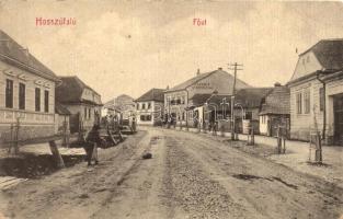 Hosszúfalu, Satulung; Fő út, Gyógyszertár. W. L. Bp. 6097. / main street, pharmacy (EB)