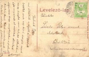 Bánffyhunyad, Huedin; látkép, vasútállomás. No. 360. Ábrahám Mórné kiadása / general view, railway s...