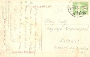 Bánffyhunyad, Huedin; Fő tér, Kováltsik József üzlete. W. L. Bp. 7079. Csoma Sándor kiadása / main s...