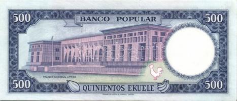 Egyenlítői Guinea 1975. 25E, 50E, 100E, 500E egy kivételével teljes sor (1. kiadás) T:I