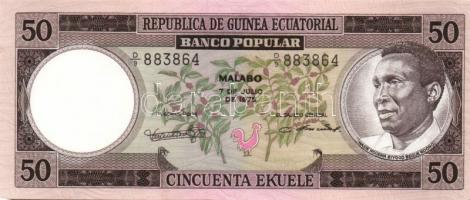 Egyenlítői Guinea 1975. 25E, 50E, 100E, 500E, 1000E teljes sor! (2. kiadás) T:I