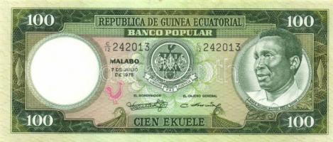 Egyenlítői Guinea 1975. 25E, 50E, 100E, 500E, 1000E teljes sor! (2. kiadás) T:I