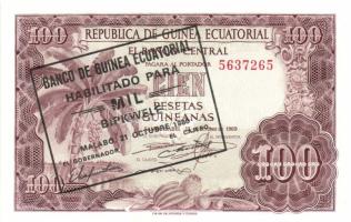 Egyenlítői Guinea 1980. 100P 1000B fny-sal + 500P 5000B fny-sal pár! T:I