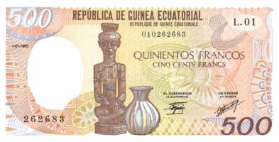 Egyenlítői Guinea 1985. 500Fr, 1000Fr, 5000Fr teljes sor! T:I