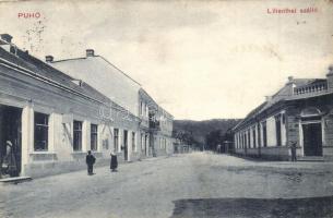 Puhó, Púchov; Lilienthal szálloda, vendéglő, étterem, üzlet. Reismann Mór kiadása / hotel, restaurant, inn, shop (EK)