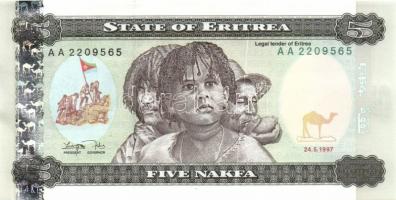 Eritrea 1997. 1N, 5N, 10N, 20N, 50N, 1000N teljes sor! T:I