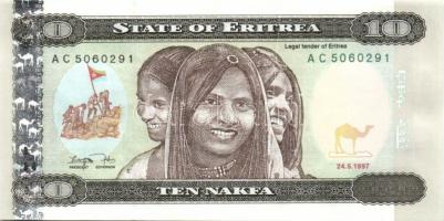 Eritrea 1997. 1N, 5N, 10N, 20N, 50N, 1000N teljes sor! T:I