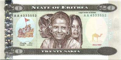 Eritrea 1997. 1N, 5N, 10N, 20N, 50N, 1000N teljes sor! T:I
