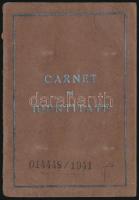 1937 Román fényképes személyi igazolvány, okmánybélyegekkel /
1937 Romanian ID