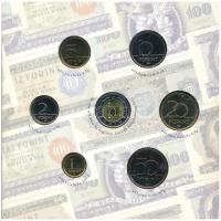 2006. 1Ft-100Ft (8xklf) forgalmi sor szettben, benne 1946-os 1Ft Ag "Hatvanéves a Forint" ...