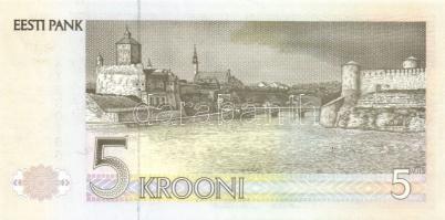 Észtország 1991-92. 1K, 2K, 5K (2x) klf évszámmal, 10K, 25K T:I