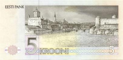 Észtország 1991-92. 1K, 2K, 5K (2x) klf évszámmal, 10K, 25K T:I