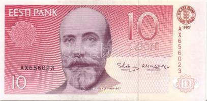 Észtország 1991-92. 1K, 2K, 5K (2x) klf évszámmal, 10K, 25K T:I