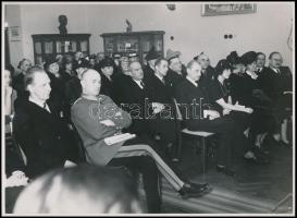 cca 1940 3 db fotó: Szombathelyi Ferenc, Lakatos Géza és más tisztek, az egyik hátulján feliratozva,...