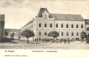 Szászrégen, Reghin; Járásbíróság magyar címerrel / Bezirksgericht / county court with Hungarian coat of arms