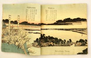 1905 The Landscapes of Tokyo. Calendar for 1905. Tokyo, T. Hasegawa, 8 sztl. lev. (borítókkal együtt...