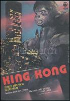 1986 Herpai Zoltán (1951-): King Kong színes amerikai szuperfilm, villamosplakát, ofszet, papír, 24,5×17,5 cm