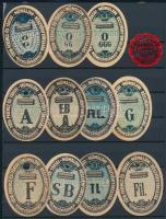 Hódmezővásárhely Tóth műmalom 25 db zárjegy + 1 db pecsétbélyeg berakólapon