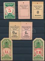 Miskolc Rózsa malom 19 db zárjegy berakólapon