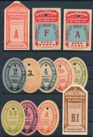 Dunaföldvár hengermalom 23 db zárjegy berakólapon