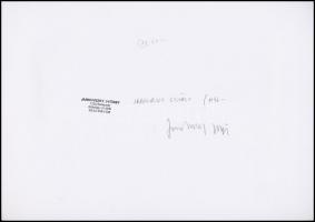 1983 Jankovszky György(1946-): New York, World Trade Center bejárat, feliratozva, kartonra kasírozva...