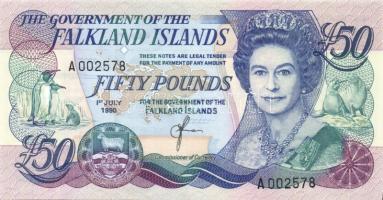 Falkland szigetek 1984-90. 1Ł, 10Ł, 20Ł, 50Ł teljes sor! T:I R!