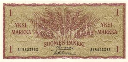 Finnország 1963. 1M (2x) két klf aláírással T:I
