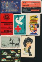 1952-1969 12 db kártyanaptár (Maszovlet, Ibusz, ÁB, Vöröskereszt, stb.)