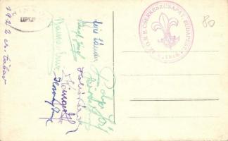 1922 Pusztavacs, Coburg kastély (Főtanácsos kastélya). photo + 9. SZ. O. R. E. Cserkészcsapat, Budap...