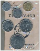 Spanyolország 1980.  50c-100P (6xklf) "Labdarugó VB 1982" 2db klf forgalmi sor, egyik kis ...