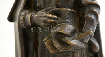 Varga Ferenc, (1906-?): Pásztor. Patinázott bronz, jelzett, m: 40 cm