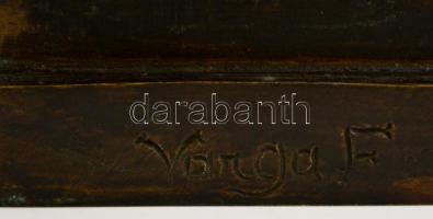 Varga Ferenc, (1906-?): Pásztor. Patinázott bronz, jelzett, m: 40 cm