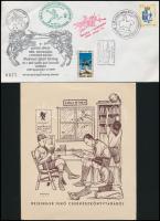 3 db cserkész papírrégiség: ex libris, 2 db boríték bélyegzésekkel