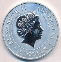 Ausztrália 2015. 1$ Ag "II. Erzsébet / Ausztrál tölcsérhálós pók" (1oz/0.999) T:BU Austral...