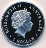Ausztrália 2015. 1$ Ag "II. Erzsébet / Ausztrál Krokodil" (1oz/0.999) T:PP Australia 2015....