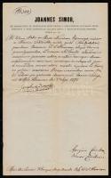 1870-1876 Simor János esztergomi érsek 3 db levele egyházi ügyben, aláírásokkal (Durguth József, Szabó József)