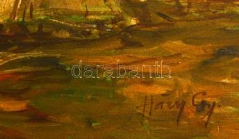 Háry jelzéssel: Vitorlások. Olaj, falemez, 23×30 cm