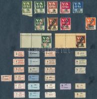 1948-1956 181 db MDP, MKP, Közalkalmazotti tagsági bélyeg lapokra ragasztva