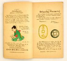 1913-1914 Orienta Azio 3 száma. 1913 szeptember, novmber, 1914 december. Tokio, Segaigo Soin. 
Japá...