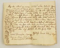 1800 Viaszpecsétes adóslevél gróf Pálffy József, Gulácsi Gábor és mások aláírásával